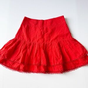 FARM Rio 3D Pineapple Mini Skirt Red/Orange Small